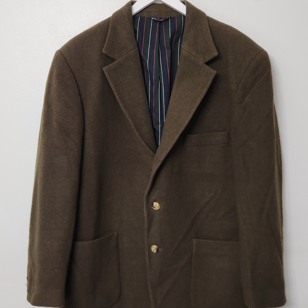 Calvin Klein Men’s Medium Sport Coat Blazer Olive Green Wool Casual Dress Jacket